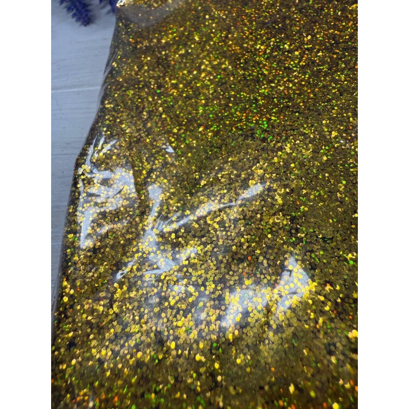Глітер " Середньої фракції голограма АВ 1/40 " 1 кг  ,  золото