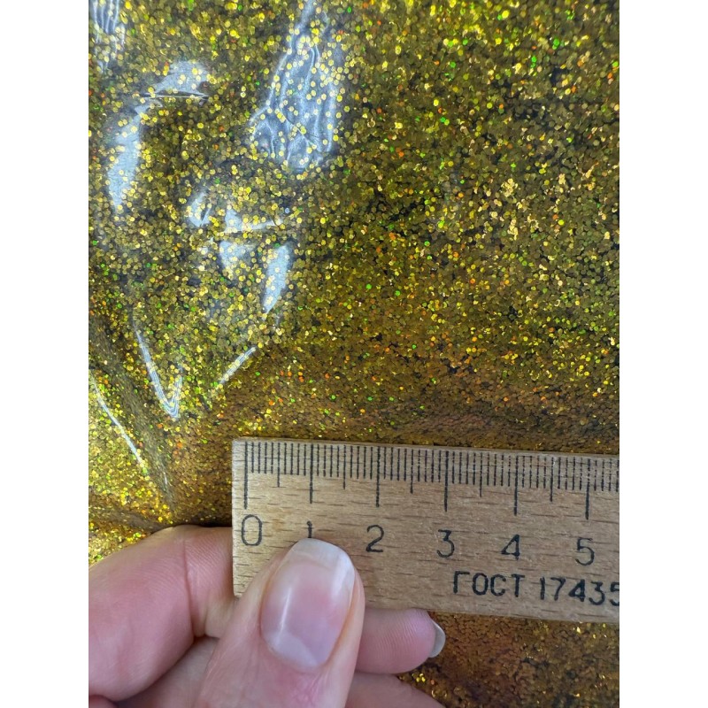 Глітер " Середньої фракції голограма АВ 1/40 " 1 кг  ,  золото