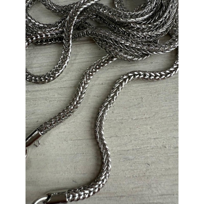 Комплект Ланцюжок з карабіном  № 19 , срібло   110 см