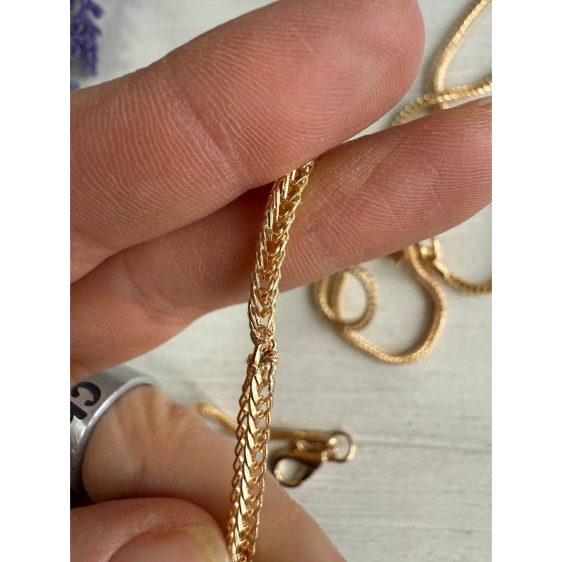 Уцінка ! Комплект Ланцюжок з карабіном  № 19 , золото 110 см