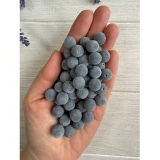 Намистини " Бархатні № 2 " 10 мм, сірі  500 грам