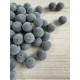 Намистини " Бархатні № 2 " 10 мм, сірі  500 грам