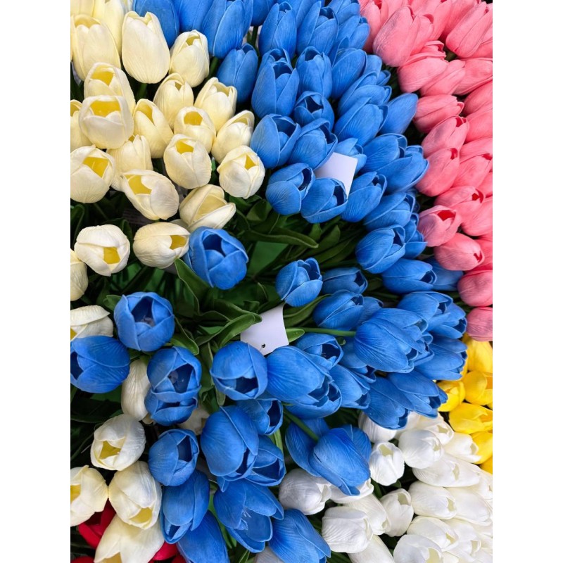 Тюльпани штучні букет сині   9 шт