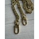 Комплект Ланцюжок з карабіном № 2  , лимонне золото  110 см