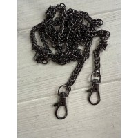 Комплект Цепочка  с карабином  № 20 , темный никель      120 см