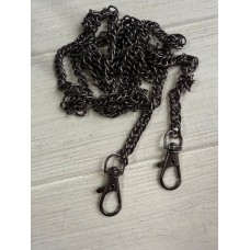 Комплект Ланцюжок з карабіном  № 20 , темний нікель   120 см