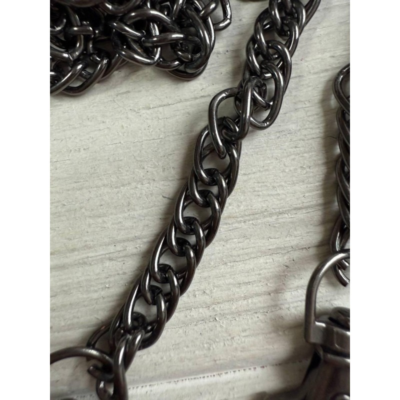 Комплект Ланцюжок з карабіном  № 20 , темний нікель   120 см