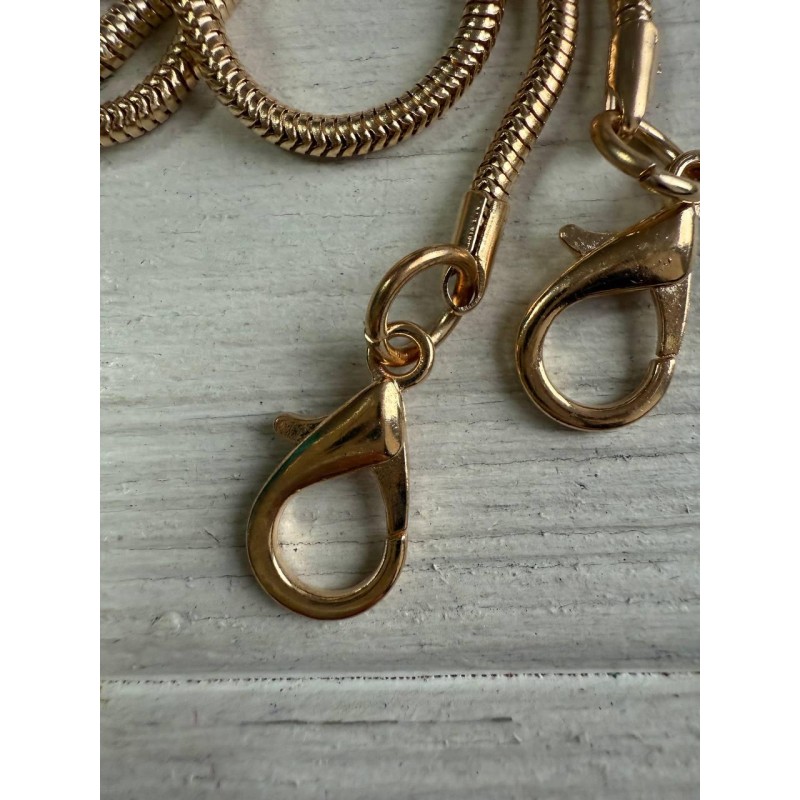 Комплект Ланцюжок з карабіном  № 21 , золото 110 см