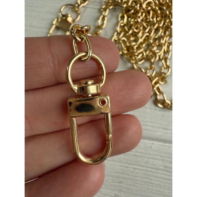 Комплект Ланцюжок з карабіном  № 22 , золото  110 см