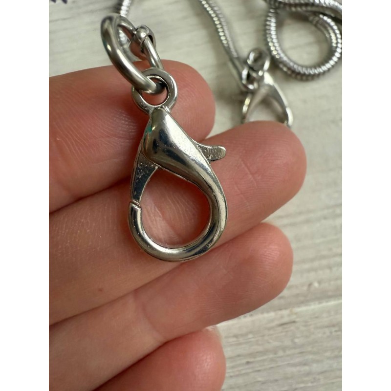 Комплект Ланцюжок з карабіном  № 21 , срібло 110 см