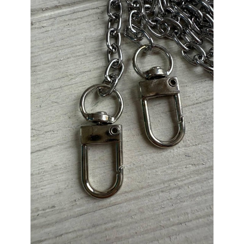 Комплект Ланцюжок з карабіном  № 22 , срібло  110 см