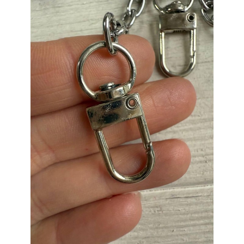 Комплект Ланцюжок з карабіном  № 22 , срібло  110 см