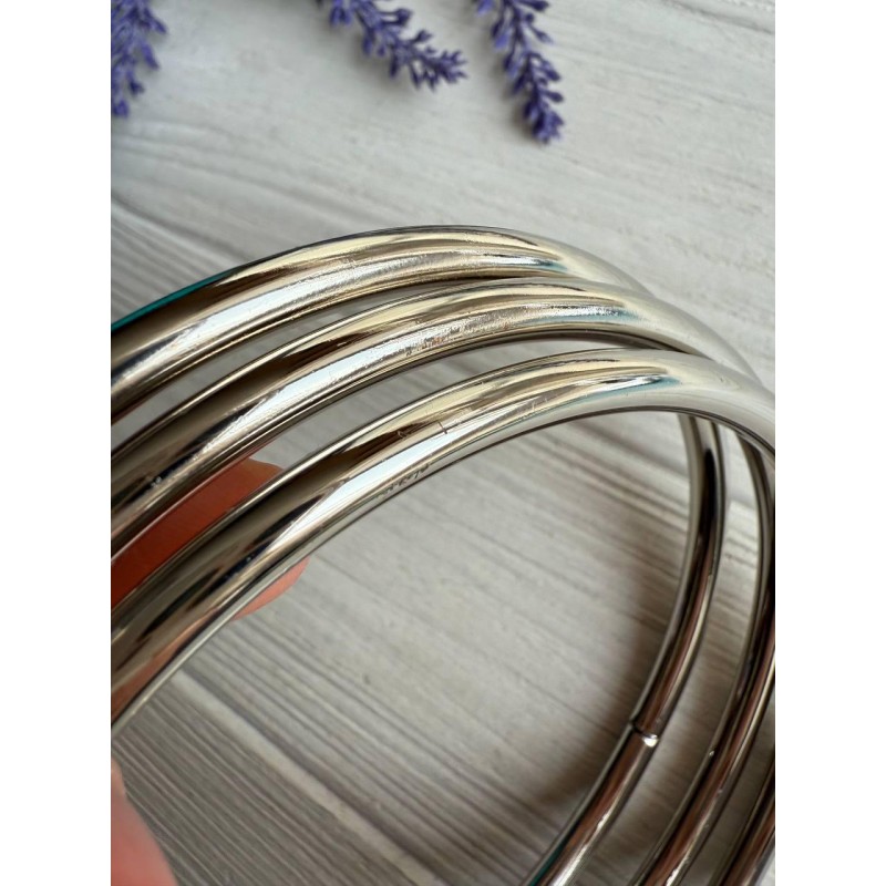 Ручка для сумки " кругла " срібло Уцінка , пара