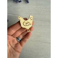 Прикраса " Курочка " натуральний колір 10 шт