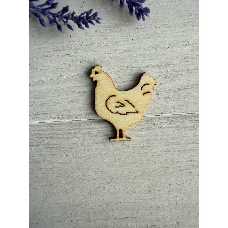 Прикраса " Курочка " натуральний колір 10 шт