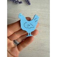 Прикраса " Курочка " голуба 10 шт