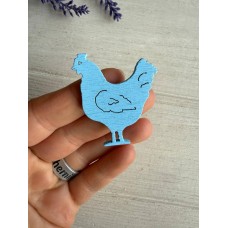 Прикраса " Курочка " голуба 10 шт