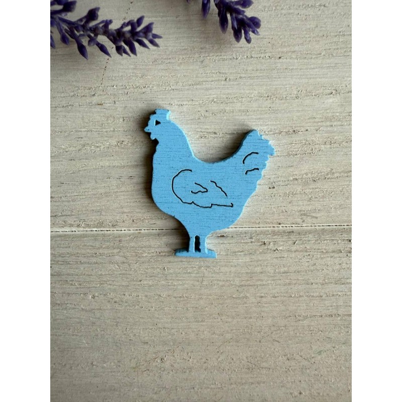 Прикраса " Курочка " голуба 10 шт