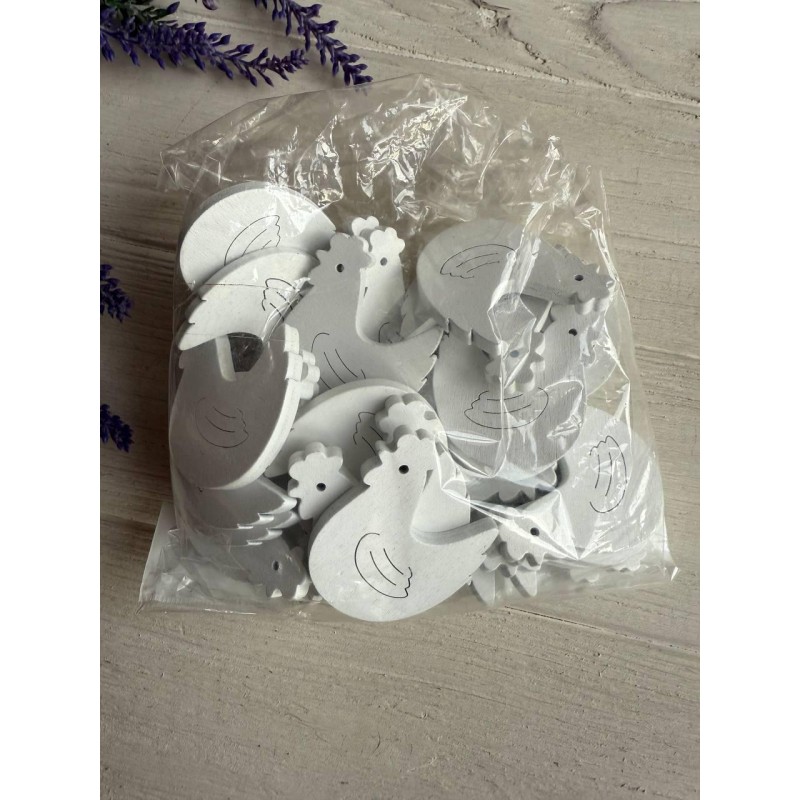 Прикраса " Курочка " біла  11 шт