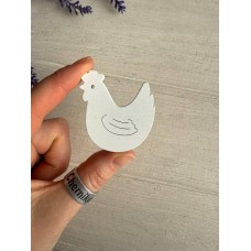 Прикраса " Курочка " біла  11 шт