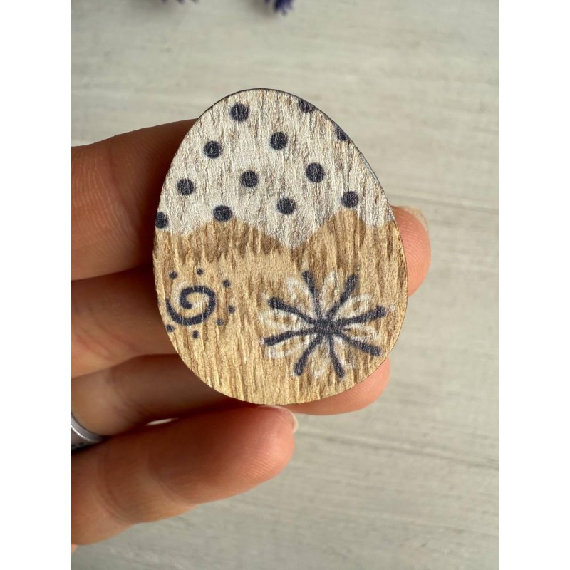 Прикраса " Писанка " натуральний колір 16 шт