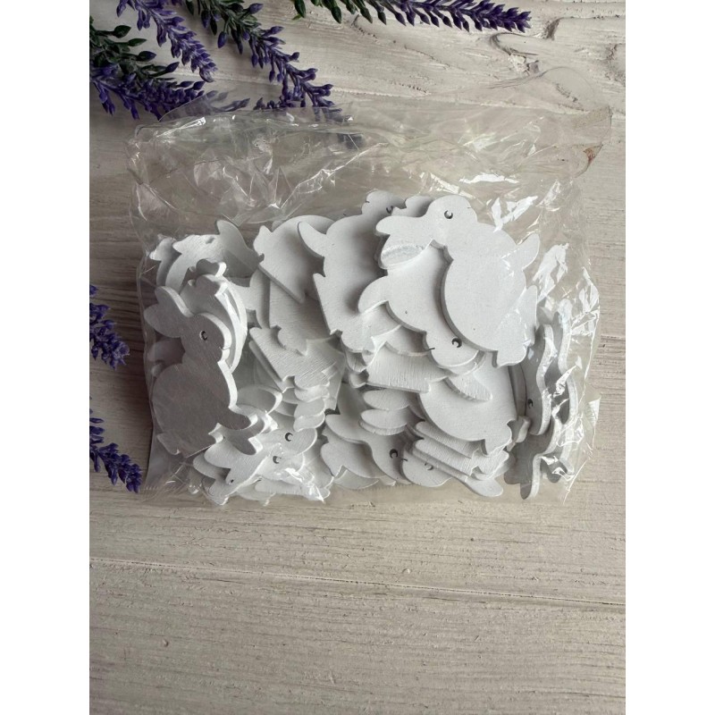 Прикраса " Кролик " білий 7 шт