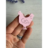 Украшение " Курочка " рожева 10 шт