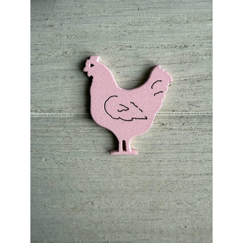 Прикраса " Курочка " розовая 10 шт