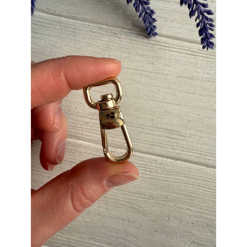 Карабін "  Люкс 36 мм " світле золото 1 шт