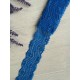 Мереживо стрейчеве "Хвиля " 5,7 см , синє  2,9 метри