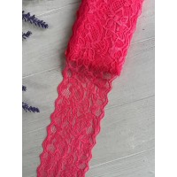 Мереживо стрейчеве " Азалія" 8 см , коралове 5 метрів