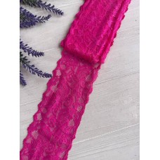 Мереживо стрейчеве " Азалія" 8 см , малинове 2 метри