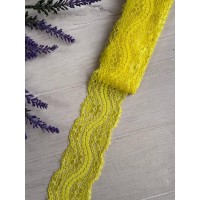 Кружево макраме " Волна " 5,7 см, желтое 3,5 метра