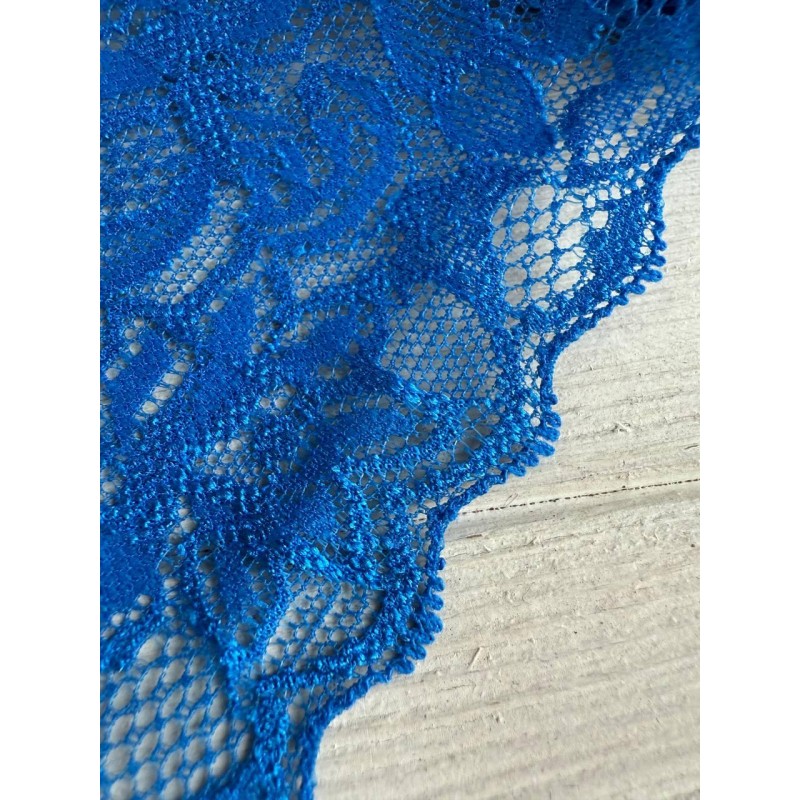 Мереживо стрейчеве " Азалія" 8 см , синє 6 метрів