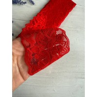 Кружево макраме " Азалия " 8 см, красная 4 метра