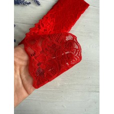 Мереживо стрейчеве " Азалія" 8 см , червона 4 метри