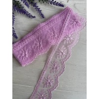 Мереживо органзове " Троянди " , лілове 5 метрів