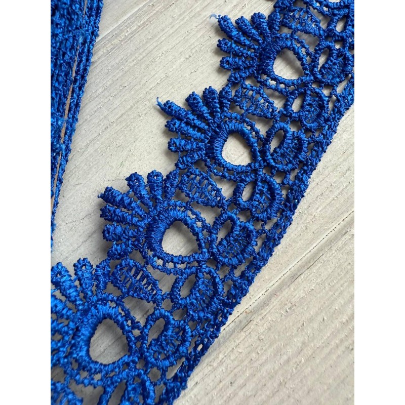 Мереживо макраме " Корона " синє 7 метрів