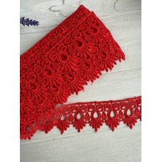 Мереживо макраме " Корона " червоне 7 метрів