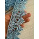 Мереживо макраме " Корона " голубе 5 метрів