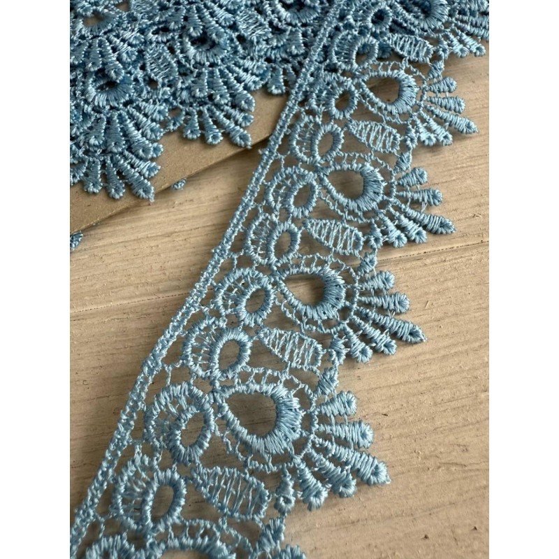 Мереживо макраме " Корона " голубе 5 метрів