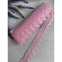 Мереживо макраме " Корона " рожеве 11 метрів