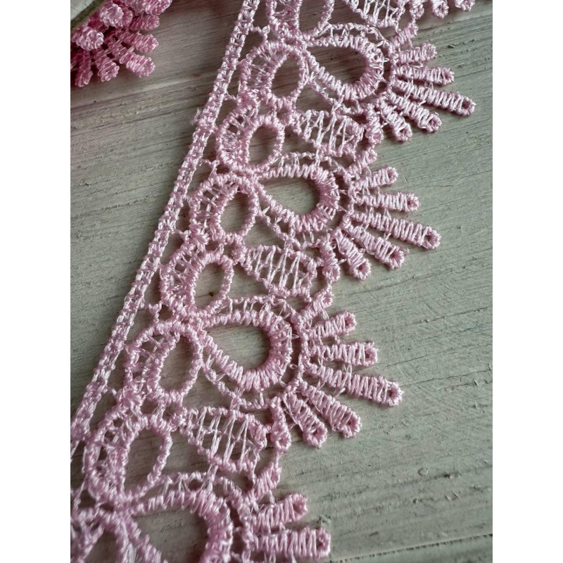 Мереживо макраме " Корона " рожеве 11 метрів