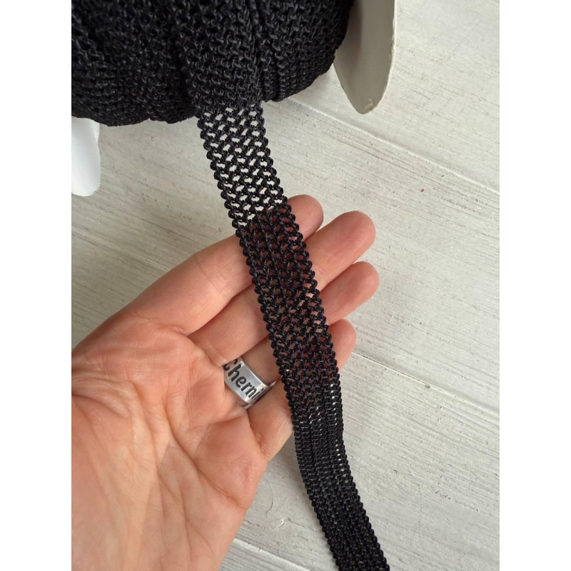 Резинка сетка 1,8 см,  чорна 13 метрів