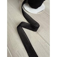 Резинка сетка 1,8 см,  чорна 13 метрів