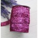 Стрічка оксамитова люрексова "2.5 см", малинова 35 метрів