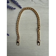 Ручка ланцюжок з карабіном № 28, золото 40 см