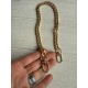Ручка ланцюжок з карабіном № 28, золото 40 см