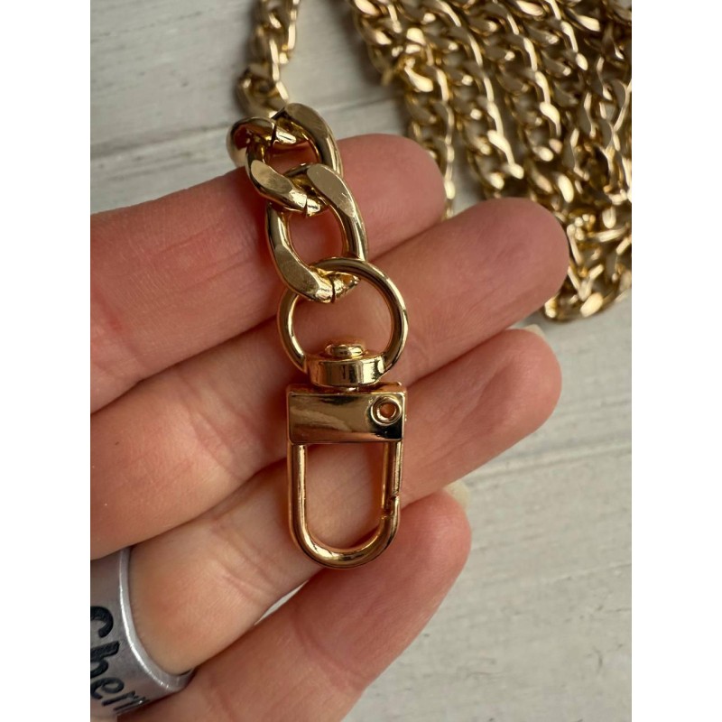 Комплект Ланцюжок з карабіном № 26, золото 120 см