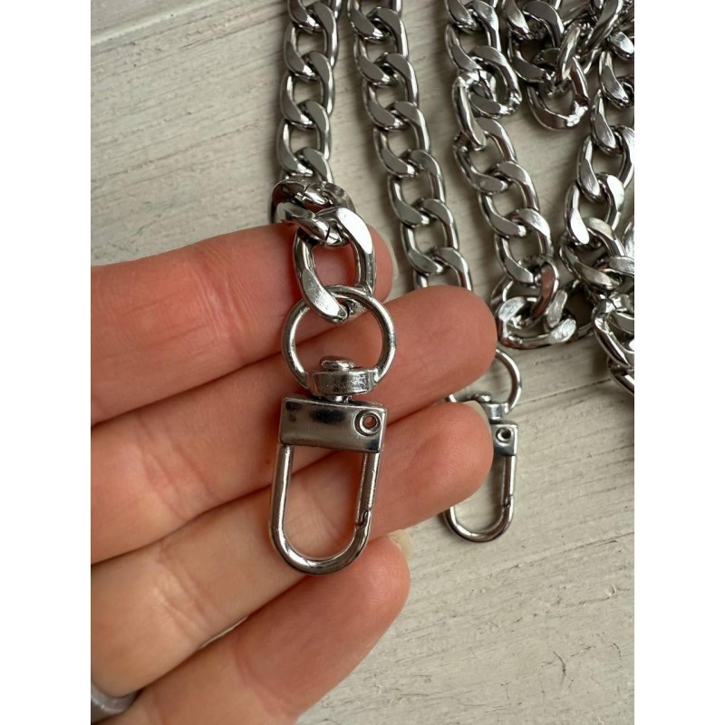 Комплект Ланцюжок з карабіном № 26  , срібло  120 см